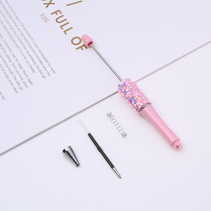 NEW Style Star Shaped Multi-color DIY <b>Plastic</b> <b>Bead</b> Handmade Rhinestone Ballpoint Pens for Gifts - Product Image 2