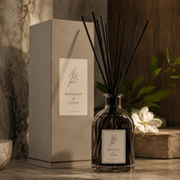 Diffuseur à bâtonnets 150 ml Marque Blanche Parfum Thé Blanc Formule Personnalisée Boîte d'Étiquettes pour Hôtels et Maisons
