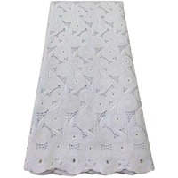 Tissu en dentelle guipure de luxe NI.AI avec pierres, dentelle suisse en coton, tissu en dentelle de coton africain pour femmes africaines, idéal pour les fêtes