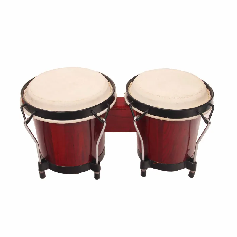 Tambor musical de cabra em madeira, instrumentos de percussão feitos à mão madeira para música, tambor bongo