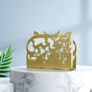 Porte-mouchoirs vertical créatif en métal pour bureau, porte-cartes de visite, anneau de serviette Ramadan Mubarak - Product Image 3