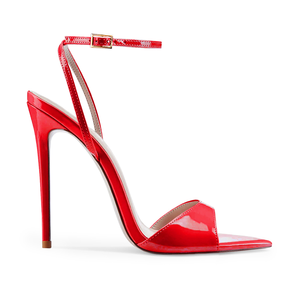 Sandali Donna Estivi Usati 2026 con Cinturini alla Caviglia, Tacco a Spillo 12 CM, Vernice Gialla - Disponibili Subito - Product Image 5