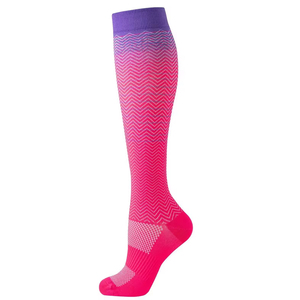 Wholesale 15-20 mmHg Graduated <b>Compression</b> Nurse <b>Knee</b> High Socks Sports Athletic Grade Support Running Socks High Quality - Product Image 2