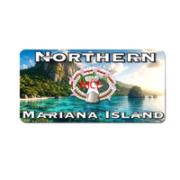 Plaque d'immatriculation personnalisée en métal Saipan, résistante aux intempéries, pour SUV, pick-up, camping-car, fourgonnette, décoration murale, cadeau pour club automobile