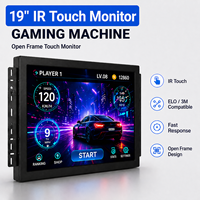 Monitor Táctil IR de Marco Abierto de 19-27 Pulgadas, Negro, 4:3, Interfaz Serial para Juegos de Habilidad en Arcade