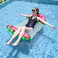 plate-forme melon d'eau bateau, anneau de natation en forme de sirène, flotteurs de piscine pour adulte, pont flottant gonflable