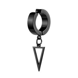Nuevos Aros de Clip Unisex de Acero Inoxidable, Estilo Punk, <span class=keywords><strong>Sin</strong></span> Perforaciones, Negros, Tipo Huggie - Product Image 4