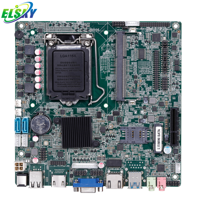 Telecommunications Socket Supporting 24bit LVDS Motherboard H81 Mini-ITX Motherboard with 2 SATA and 1 MSATA