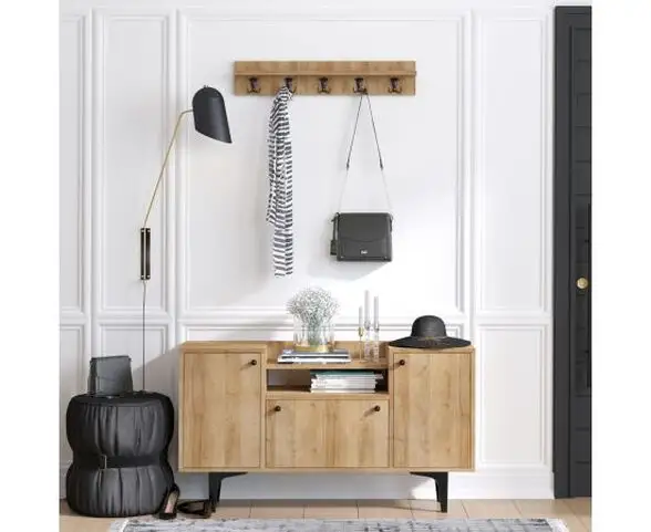 Nuevo diseño moderno muebles de madera puerta corredera Zapatero al por mayor personalizado buen precio zapateros soportes