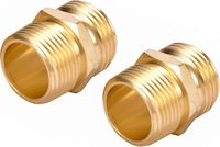 Adaptador de latón macho GHT NPT para manguera de jardín con cabeza hexagonal de 4 pulgadas