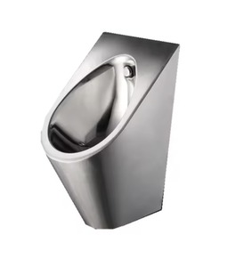 Urinario de Acero Inoxidable para Montar en la Pared, Forma Ovalada, Diseño Minimalista, Fácil de Limpiar, Descarga por Gravedad, para Uso Público - Product Image 4