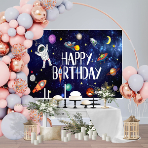 Fondo <span class=keywords><strong>de</strong></span> fotografía <span class=keywords><strong>de</strong></span> <span class=keywords><strong>feliz</strong></span> <span class=keywords><strong>cumpleaños</strong></span> del espacio exterior astronauta cohete telón <span class=keywords><strong>de</strong></span> fondo Banner foto <span class=keywords><strong>de</strong></span> fondo para <span class=keywords><strong>cumpleaños</strong></span> <span class=keywords><strong>de</strong></span> niños - Product Image 2