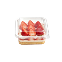 Emballages personnalisés jetables, recyclables, transparents, en plastique PP, pour biscuits, gâteaux, pain, sandwichs, salades, tiramisu, boîtes en plastique à clapet recyclées