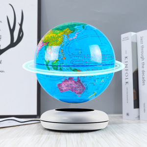 Globo con forma de C para decoración <span class=keywords><strong>del</strong></span> hogar, Globo flotante impreso de 8 pulgadas, Mapa Mundial de geografía, globo de levitación magnética - Product Image 2