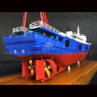 Modèle de navire de pêche miniature fait main, navire de transport, modèle logistique O.A.S Ocean Artwork personnalisable, modèle de bateau de pêche Yangan de 100 cm