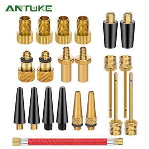 Kit d'adaptateurs de valve de vélo, 16 pièces, kit de réparation de chambre à air en acier inoxydable pour remplacement de pompe - Product Image 4