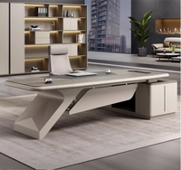 Bureau de gestion en forme de L de haute qualité avec boîte en fil table de bureau de meubles au design moderne