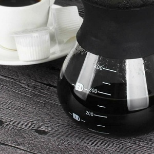 หม้อต้มกาแฟทนความร้อนสูง200มล.,หม้อชงใส่กาแฟพร้อมที่จับแขนยางดริปกาแฟ400มล. - Product Image 4