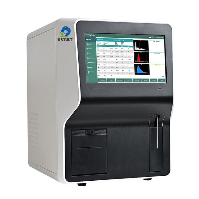 EUR VET Automatic Hematology Analyzer 3 Part Full Auto Cbc Hematology Analyzer Vet Blood System With Open Reagent
