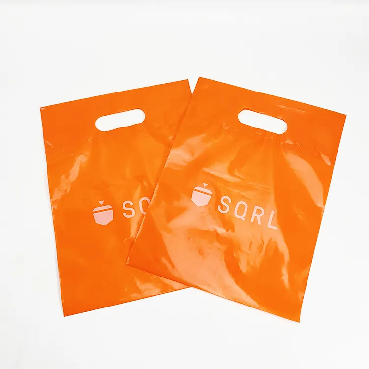 Recyclable Custom White Shopping Plastic Clothes Package die cut Side Gusset matte LDPE Bag