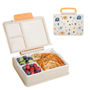 Boîte à lunch pour enfants en plastique alimentaire, boîte à lunch portable grande capacité - Product Image 6