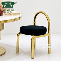 Chaise de salle à manger d'hôtel moderne en acier inoxydable avec dossier arqué pour cérémonie de mariage commerciale
