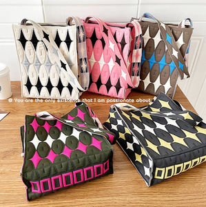 תיק נשים קיבולת גדולה <span class=keywords><strong>mk</strong></span> ניילון <span class=keywords><strong>mk</strong></span> עם בדיקת יהלומים ארוגים - Product Image 6