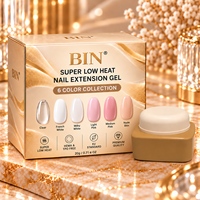 Gel de construction pour extension d'ongles BIN, gel poly pour extension d'ongles, marque privée, sans HEMA, sans TPO, gel de construction semi-permanent