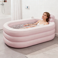 Baignoire gonflable en PVC pour adultes, mini-baignoire de trempage et de vapeur pour 2 personnes, rose – Approvisionnement direct usine