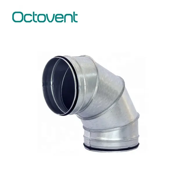 HVAC Ventilation System Fittings Spiral Duct Fittings Pipe Elbow Bend For Air Circulation System