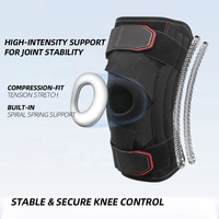 Genouillère de compression en néoprène avec sangles réglables et protection de la rotule ouverte pour hommes et femmes, idéale pour l'entraînement en salle de sport