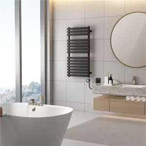 Flat Tube Electric Water Filled Towel Radiator For Bathroom With Wifi Smart Heating Element