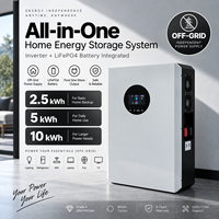 Station d'énergie solaire tout-en-un avec batterie au lithium intégrée, charge plus rapide, onduleur 3kw/5kw + batterie LiFePO4 2.56KWh/5KWh