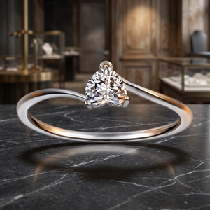 Bague de fiançailles pour femme en argent sterling 925 plaqué rhodium, zircon, motif papillon et étoile tendance, sertissage pavé, cadeau d'anniversaire - Product Image 3