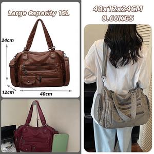 Borsa a <span class=keywords><strong>Tracolla</strong></span> Sportiva Trendy in Pelle PU Impermeabile con <span class=keywords><strong>Tracolla</strong></span> Regolabile, Tasca Antifurto e Tasca Laterale con Cerniera, <span class=keywords><strong>Basso</strong></span> MOQ - Product Image 2