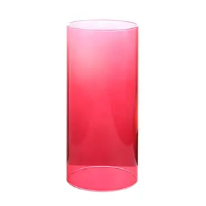 Tubo di vetro 3.3 borosilicato di colore rosso per paralume