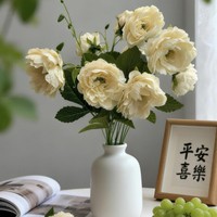 Fleurs de pivoine artificielles réalistes à 2 têtes, décorations pour hôtels et maisons, accessoires de mariage et de fête, fausses fleurs en soie pour arrangements floraux DIY