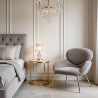 Fauteuil modulaire réglable en tissu blanc, style nordique simple et moderne, pour chambre, hôtel, appartement, salon