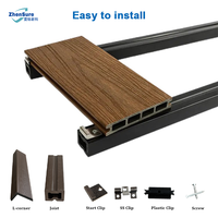 Planches de terrasse WPC modernes personnalisables pour extérieur, antidérapantes, durables, imperméables, ignifuges, à grain de bois, pour terrasse, jardin, parc