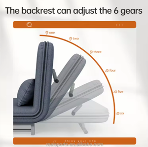 Silla <span class=keywords><strong>Cama</strong></span> Plegable en Oferta, Multicolor, Cómoda, Sofá <span class=keywords><strong>Cama</strong></span> Plegable con Múltiples Ajustes, Muebles para Sala <span class=keywords><strong>de</strong></span> Estar - Product Image 4