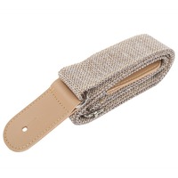 Sangle pour ukulélé en coton et lin, ceinture réglable avec boucle coulissante et bouton d'extrémité, accessoires