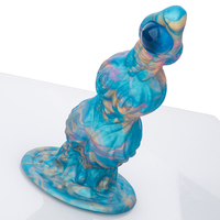 Alien Cock Big Knot Monster Dildo Último perro Juguete sexual Animal Dildo Anal Plug Manos libres Bestia Dildos Juguetes sexuales para adultos