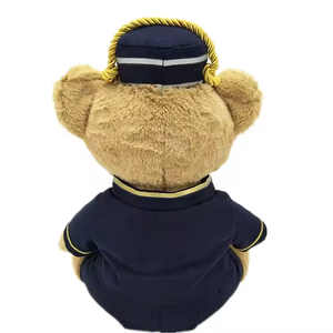 Custom <span class=keywords><strong>Plush</strong></span> <span class=keywords><strong>Teddy</strong></span> <span class=keywords><strong>Bear</strong></span> Fabricante Stuffed Animal Toy com Uniforme Hotel Presente personalizado boneca de pelúcia para promoção Mascote - Product Image 4