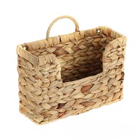 Porte-revues suspendu en herbe de gourde tressée, panier de rangement en rotin, organiseur de dossiers, décoration murale, panier décoratif suspendu