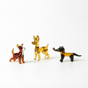 Adornos de Cristal Soplado a Mano Estilo Murano, Figuritas de Perrito en Miniatura, Decoración Artística para Mesa del Hogar, Regalos Artesanales - Product Image 1