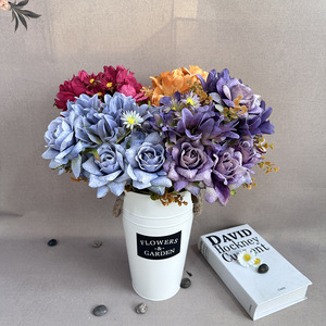 Flores Artificiales Tangyue, 10 Cabezas, Decoración de Boda de Seda, Colores Otoñales, Arreglo Floral, Decoración del Hogar - Product Image 2