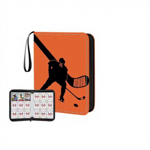 Classeur portable FUXI personnalisé en cuir PU, album photo à fermeture éclair et porte-cartes rigide pour cartes à collectionner et rangement de passeports - Product Image 1