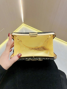 New Vintage Diamond-encrusted Black Polyester <b>Pillow</b> <b>Shape</b> Evening Clutch Handbag Tanjing - Product Image 3