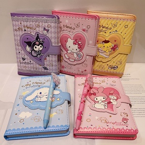 A6 Sanrio Máy Tính Xách Tay Gel bút Hộp Quà Tặng <span class=keywords><strong>Hello</strong></span> <span class=keywords><strong>Kitty</strong></span> cinnamoroll notepad văn phòng phẩm thiết lập với khóa từ cho đồ dùng học tập - Product Image 4