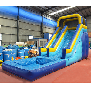 Toboggans aquatiques gonflables commerciaux de grande qualité, assortis aux couleurs, pour sports de plein air, toboggan tropical simple, toboggans aquatiques gonflables pour adultes - Product Image 5